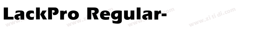 LackPro Regular字体转换